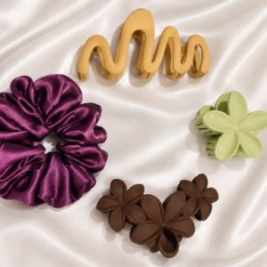 Mocha Bloom Hair Accessories Combo Set