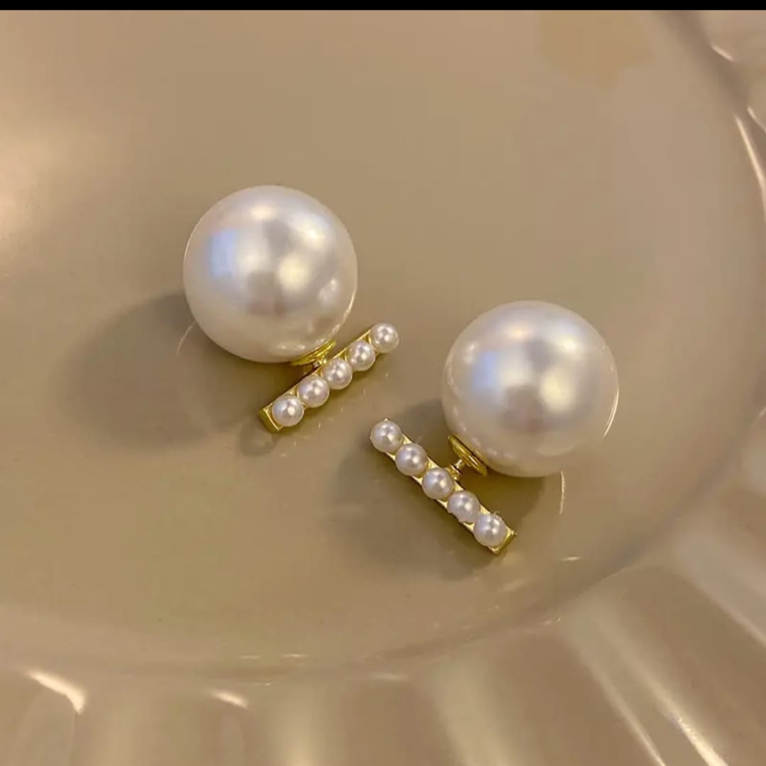 Pearl Luxe Drop Earrings - Image 2