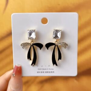 Midnight Bow Crystal Drops