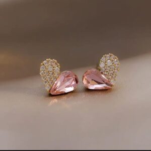 Blush Crystal Teardrop Studs