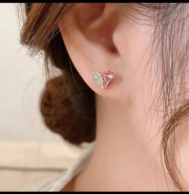 Blush Crystal Teardrop Studs - Image 2
