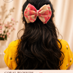 Coral Blossom Bow Clip 🎀